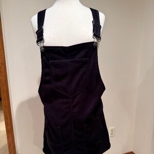 Rewash Black corduroy overall dress